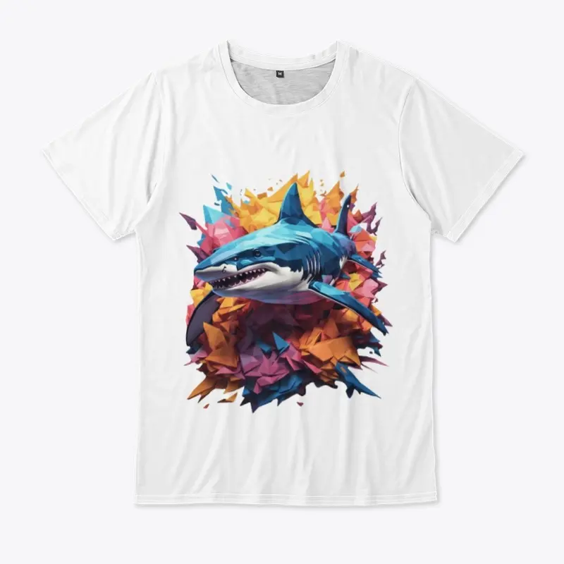 Shark T-shirt, full color print