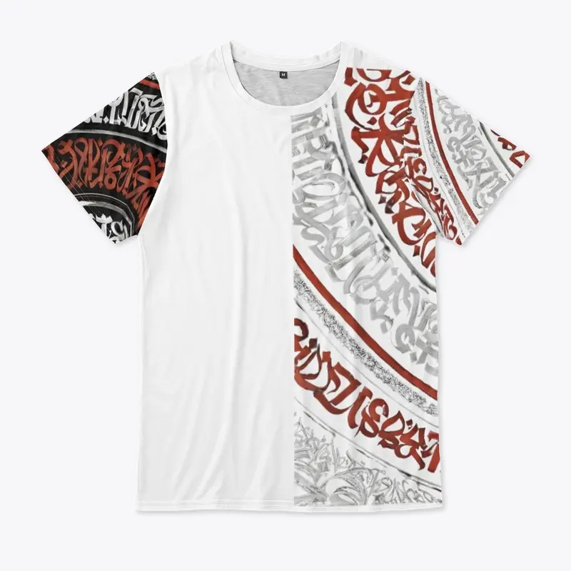 T-shirt with geometric ornamentation